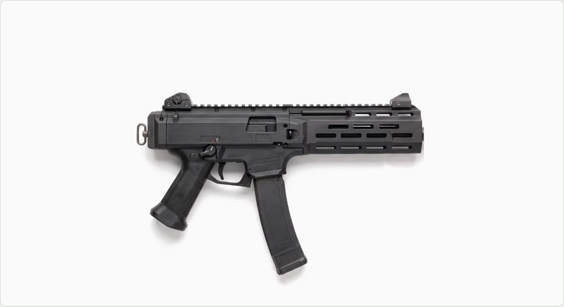 Strike Industries CZ Scorpion 3+ Aluminum Handguard (Pistol) on a SMG