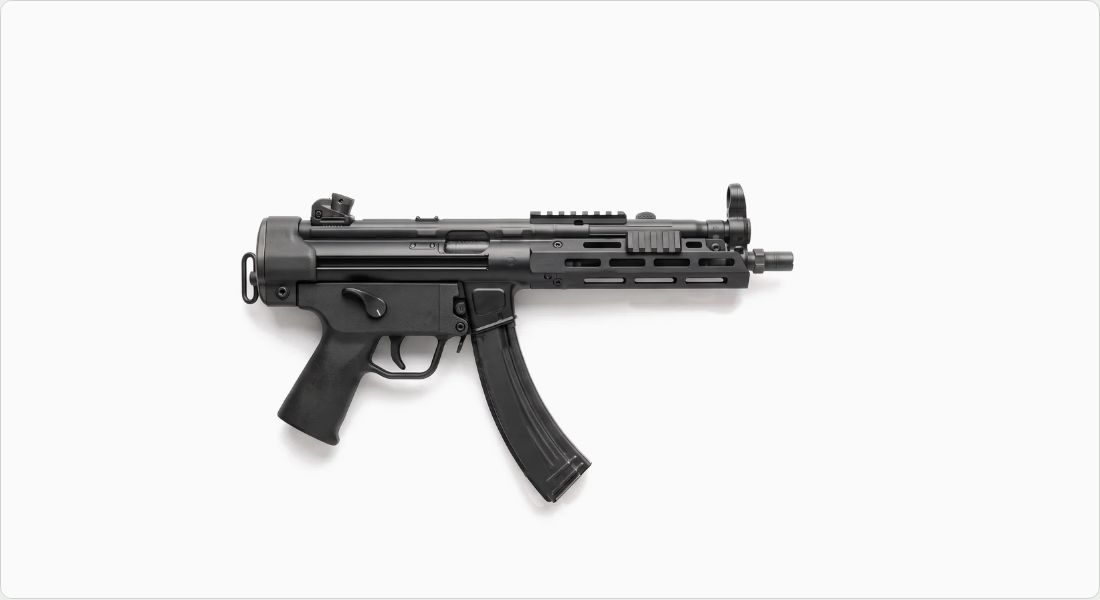 Midwest Industries HK MP5 M-LOK Handguard on a SMG