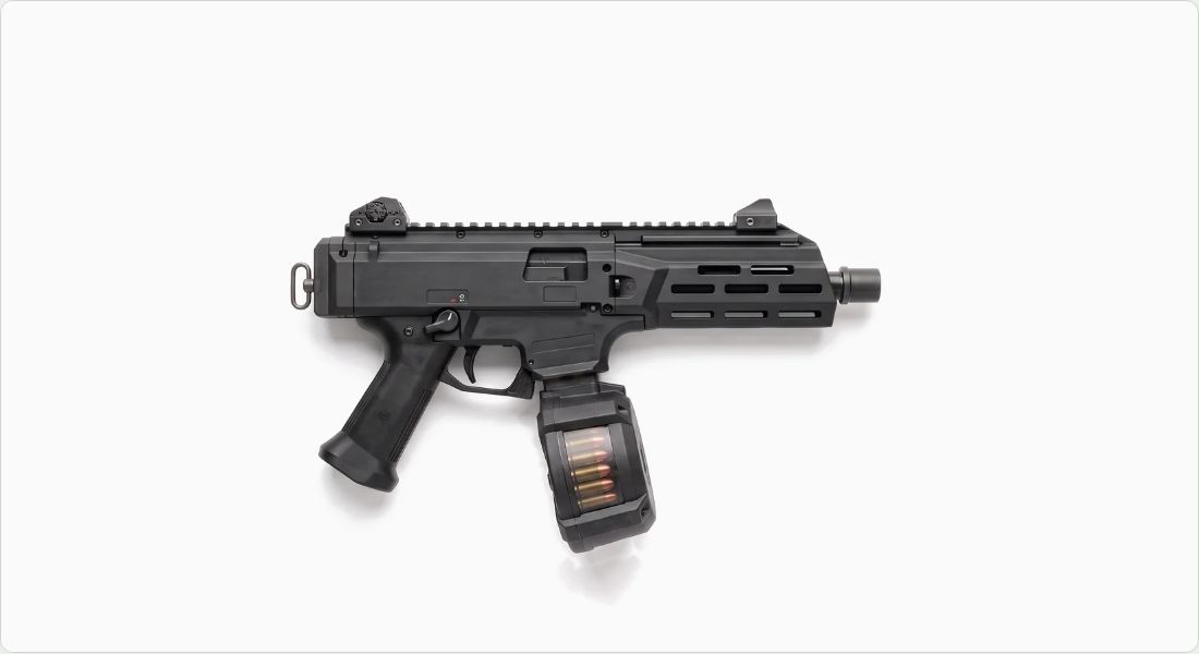 Magpul PMAG D-50 EV9 Drum on a SMG