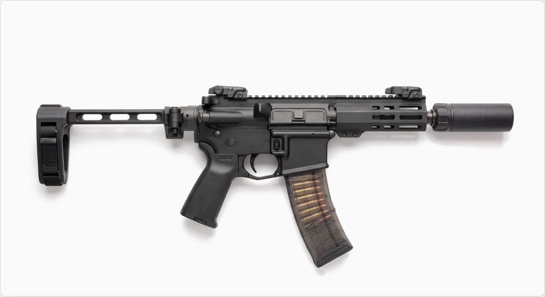 Rugged Suppressors Obsidian 9 on a SMG