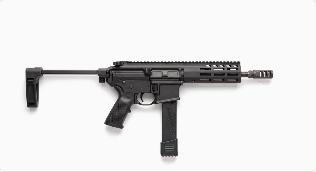 Lantac Dragon Muzzle Brake 9mm (SIG MPX) on a SMG