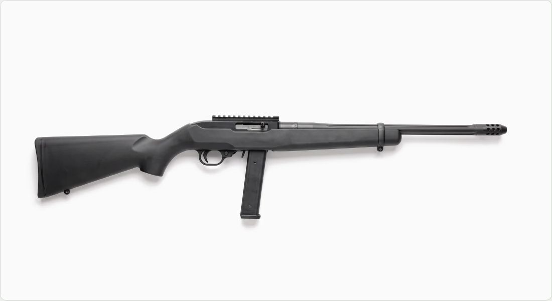 M*CARBO Ruger PC Carbine Muzzle Brake on a SMG