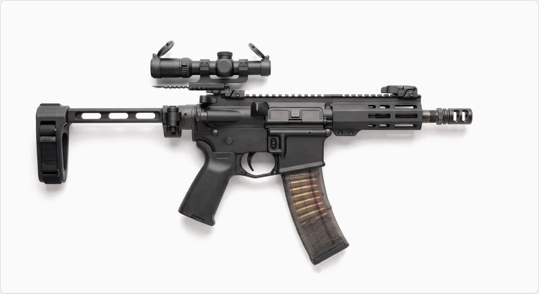 Aimpoint PRO (Patrol Rifle Optic) on a SMG